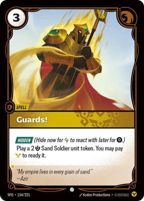 Guards!
Spiritforged
Single
Riftbound: League of Legends TCG