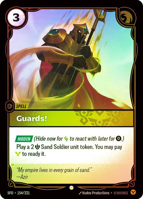 Guards!
Spiritforged
Single
Riftbound: League of Legends TCG