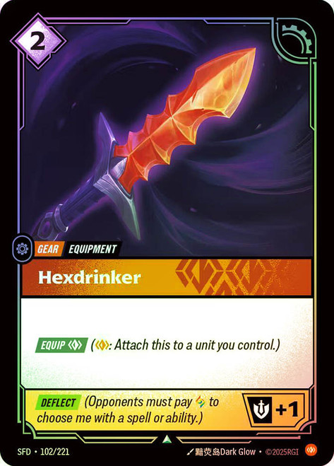 Hexdrinker
Spiritforged
Single
Riftbound: League of Legends TCG