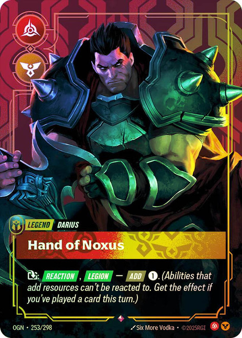Darius - Hand of Noxus
Origins
Single
Riftbound: League of Legends TCG