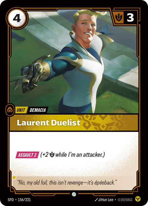 Laurent Duelist
Spiritforged
Single
Riftbound: League of Legends TCG