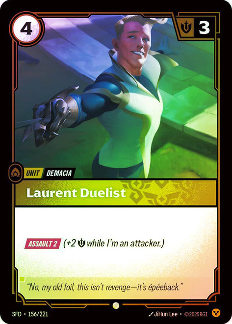 Laurent Duelist
Spiritforged
Single
Riftbound: League of Legends TCG