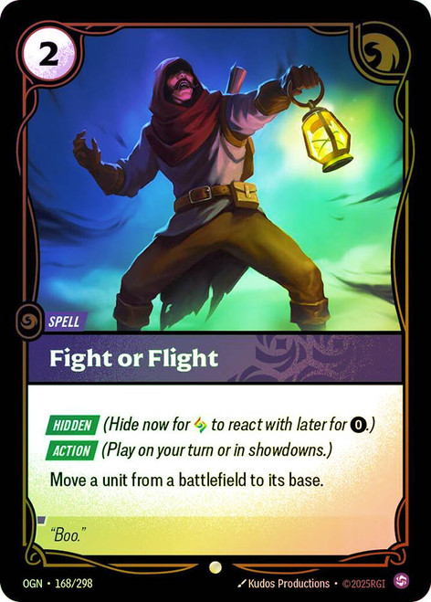 Fight or Flight
Origins
Single
Riftbound: League of Legends TCG