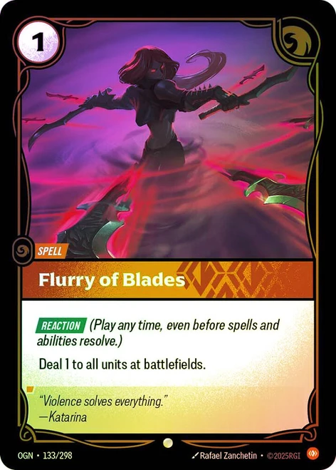 Flurry of Blades
Origins
Single
Riftbound: League of Legends TCG