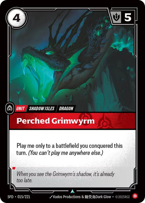Perched Grimwyrm
Spiritforged
Single
Riftbound: League of Legends TCG