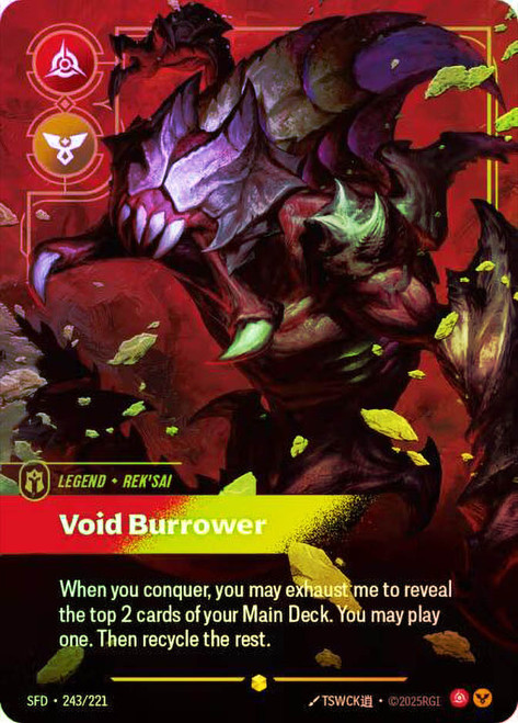 Rek'sai - Void Burrower
Spiritforged
Single
Riftbound: League of Legends TCG