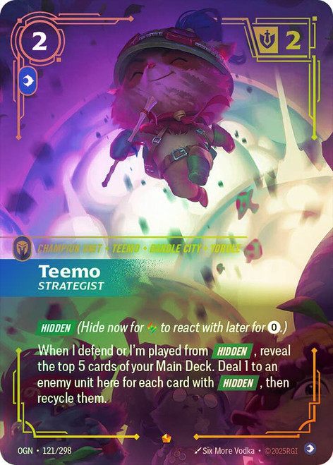 Teemo - Strategist
Origins
Single
Riftbound: League of Legends TCG