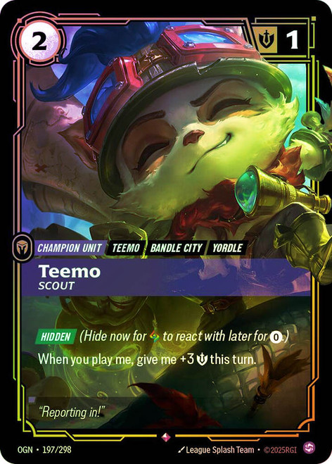 Teemo - Scout
Origins
Single
Riftbound: League of Legends TCG