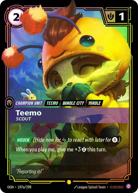 Teemo - Scout
Origins
Single
Riftbound: League of Legends TCG