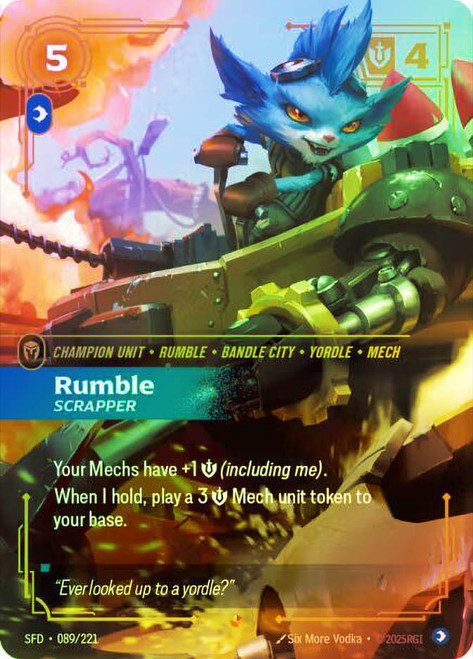 Rumble - Scrapper
Spiritforged
Single
Riftbound: League of Legends TCG