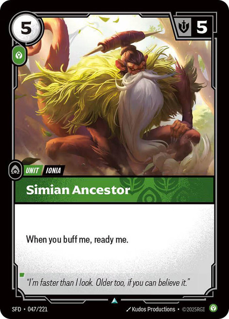 Simian Ancestor
Spiritforged
Single
Riftbound: League of Legends TCG