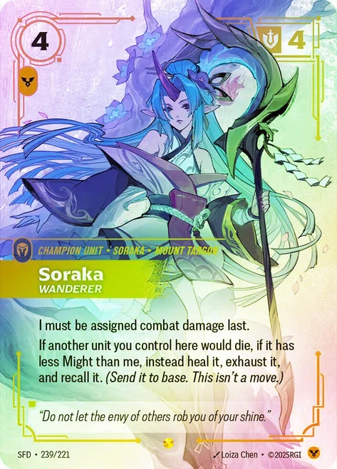 Soraka - Wanderer
Spiritforged
Single
Riftbound: League of Legends TCG