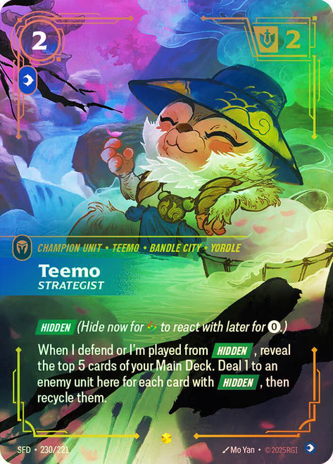 Teemo - Strategist
Spiritforged
Single
Riftbound: League of Legends TCG