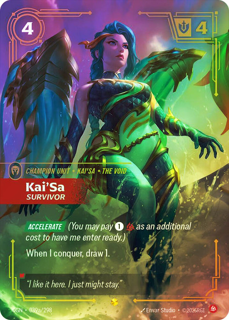 Kai'Sa - Survivor
Origins
Single
Riftbound: League of Legends TCG