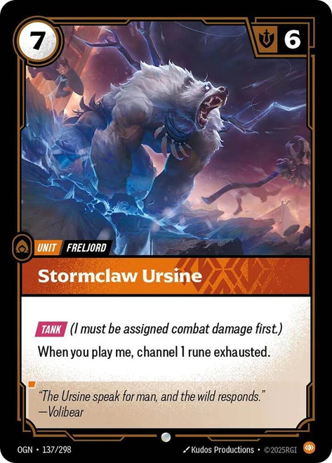 Stormclaw Ursine
Origins
Single
Riftbound: League of Legends TCG
