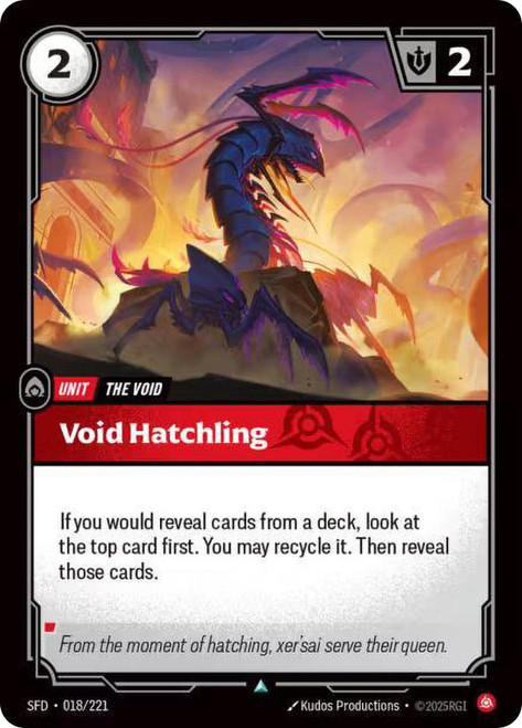 Void Hatchling
Spiritforged
Single
Riftbound: League of Legends TCG