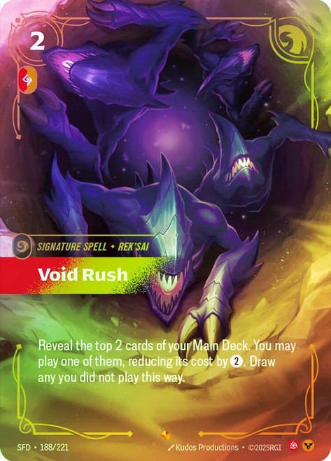 Void Rush
Spiritforged
Single
Riftbound: League of Legends TCG
