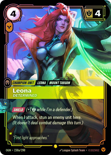 Leona - Determined
Origins
Single
Riftbound: League of Legends TCG