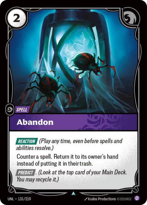 Abandon
Unleashed
Single
Riftbound: League of Legends TCG