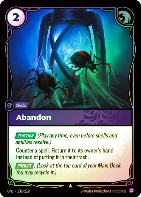Abandon
Unleashed
Single
Riftbound: League of Legends TCG