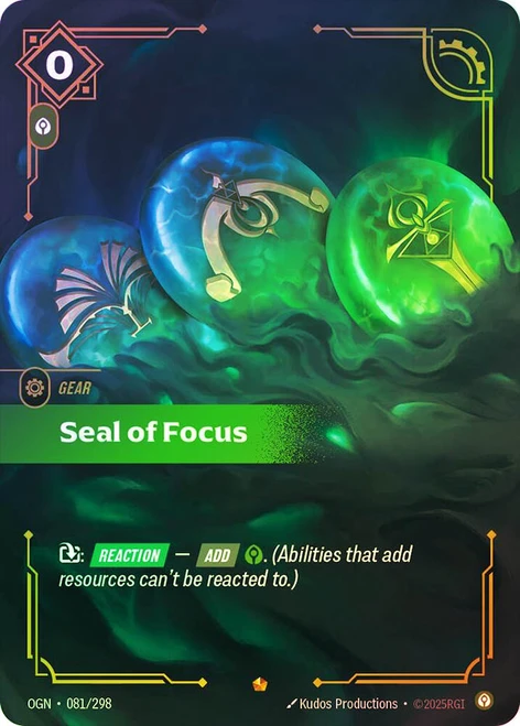 Seal of Focus
Origins
Single
Riftbound: League of Legends TCG