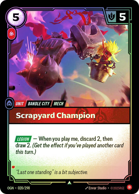 Scrapyard Champion
Origins
Single
Riftbound: League of Legends TCG