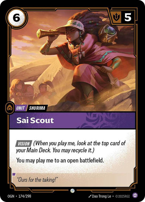 Sai Scout
Origins
Single
Riftbound: League of Legends TCG