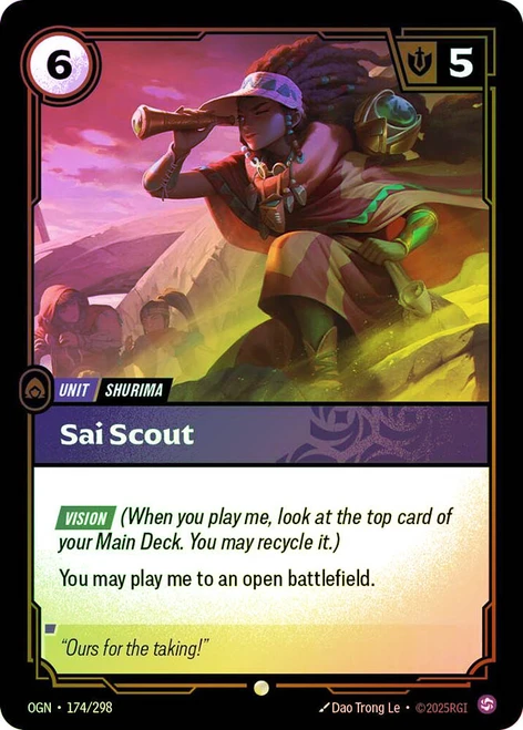 Sai Scout
Origins
Single
Riftbound: League of Legends TCG