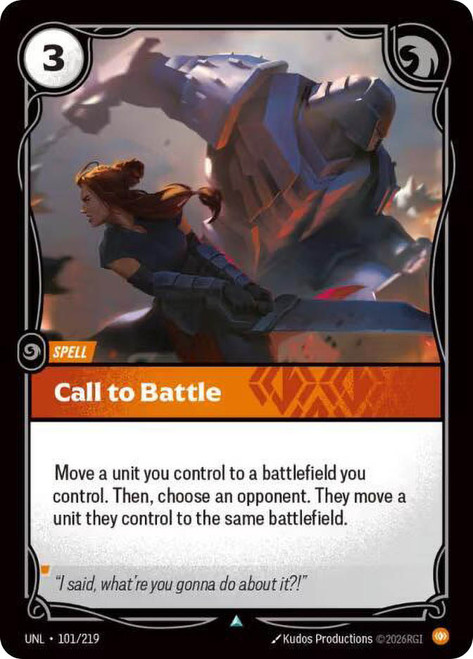 Call to Battle
Unleashed
Single
Riftbound: League of Legends TCG
