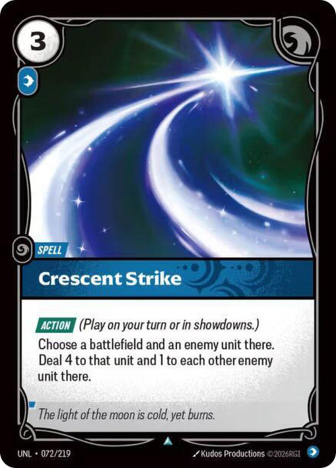 Crescent Strike
Unleashed
Single
Riftbound: League of Legends TCG
