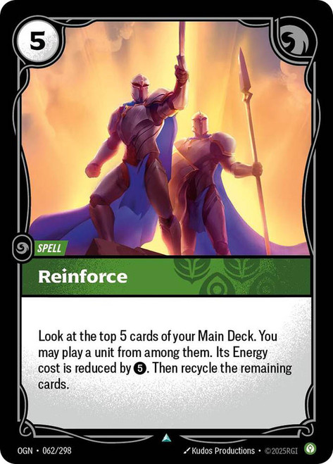 Reinforce
Origins
Single
Riftbound: League of Legends TCG