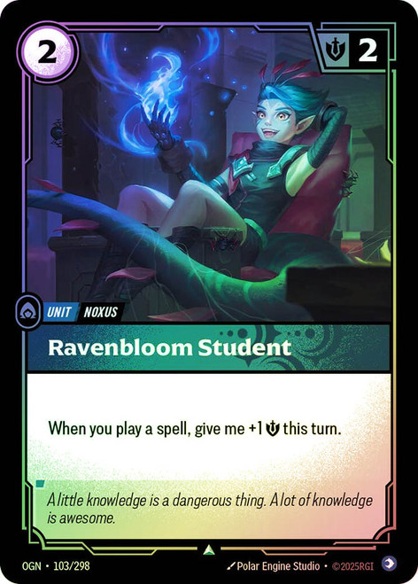Ravenbloom Student
Origins
Single
Riftbound: League of Legends TCG