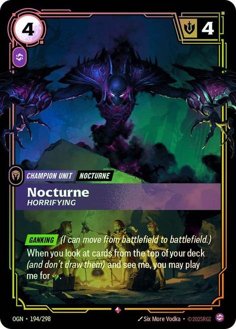 Nocturne - Horrifying
Origins
Single
Riftbound: League of Legends TCG