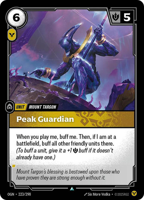 Peak Guardian
Origins
Single
Riftbound: League of Legends TCG