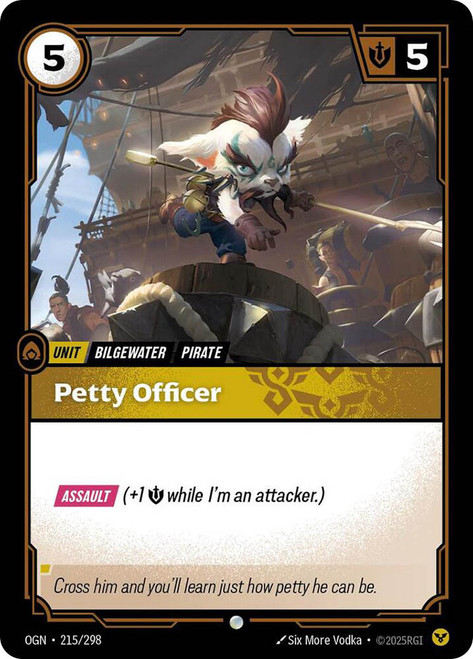 Petty Officer
Origins
Single
Riftbound: League of Legends TCG