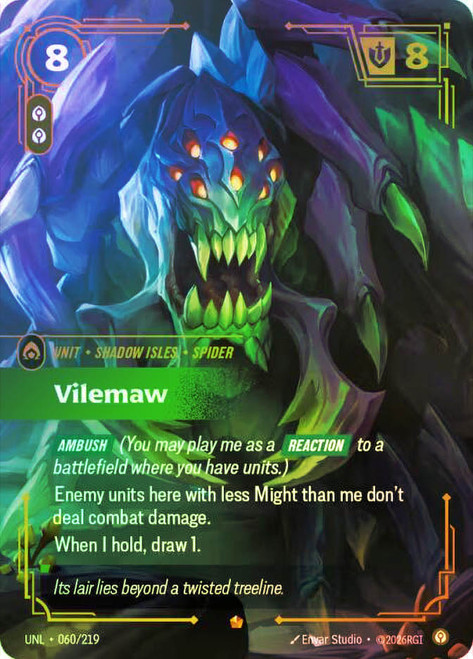 Vilemaw
Unleashed
Single
Riftbound: League of Legends TCG