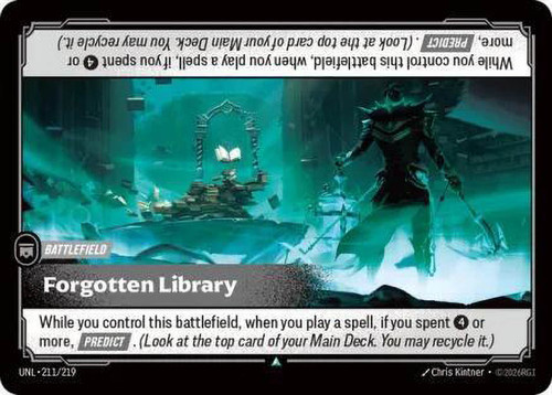 Forgotten Library
Unleashed
Single
Riftbound: League of Legends TCG
