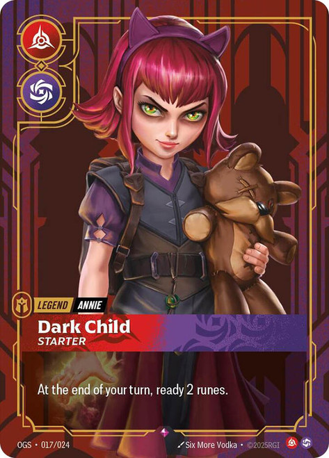 Annie - Dark Child
Origins: Proving Grounds
Single
Riftbound: League of Legends TCG