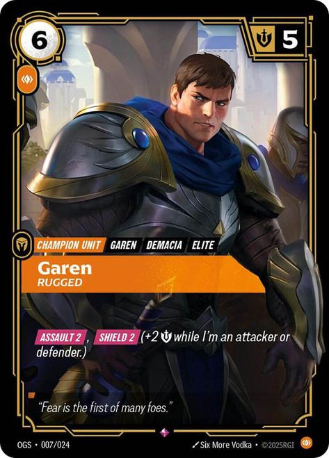 Garen - Rugged
Origins: Proving Grounds
Single
Riftbound: League of Legends TCG