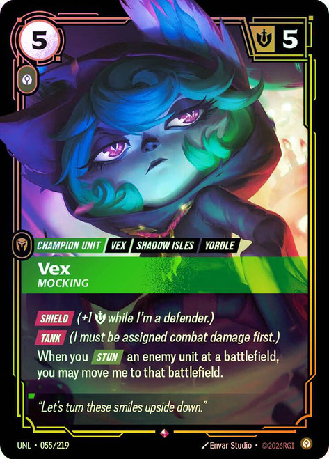 Vex - Mocking
Unleashed
Single
Riftbound: League of Legends TCG