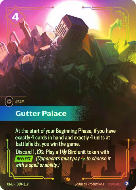 Gutter Palace
Unleashed
Single
Riftbound: League of Legends TCG
