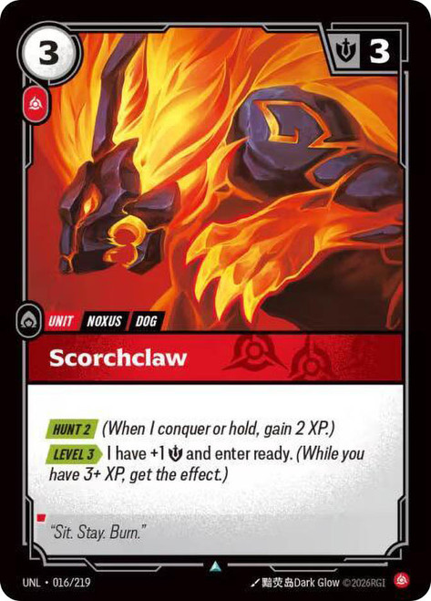 Scorchclaw
Unleashed
Single
Riftbound: League of Legends TCG