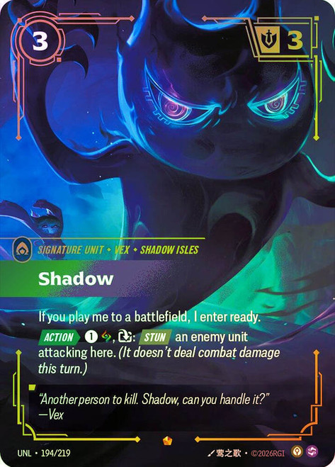Shadow
Unleashed
Single
Riftbound: League of Legends TCG