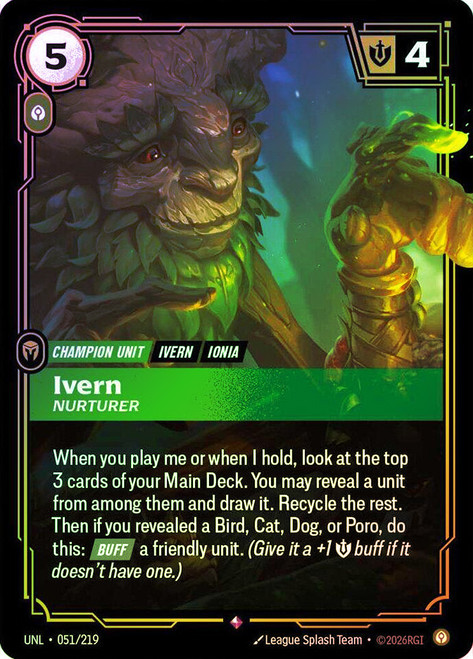 Ivern - Nurturer
Unleashed
Single
Riftbound: League of Legends TCG