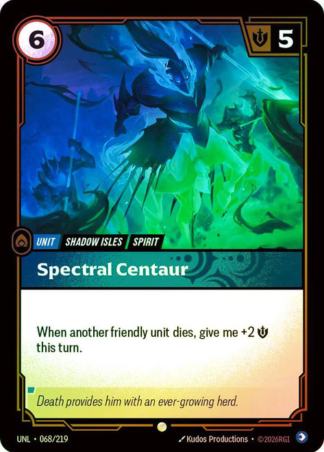 Spectral Centaur
Unleashed
Single
Riftbound: League of Legends TCG