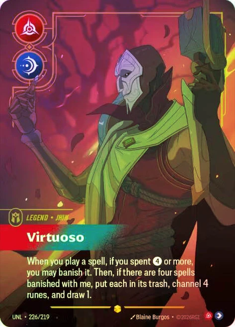 Jhin - Virtuoso
Unleashed
Single
Riftbound: League of Legends TCG