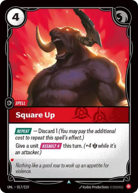 Square Up
Unleashed
Single
Riftbound: League of Legends TCG