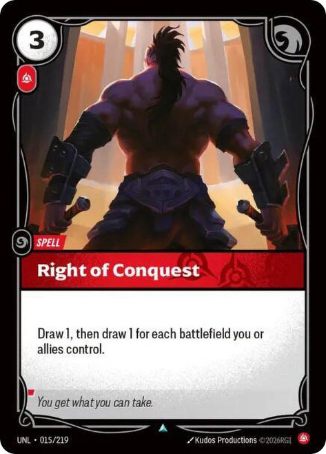 Right of Conquest
Unleashed
Single
Riftbound: League of Legends TCG