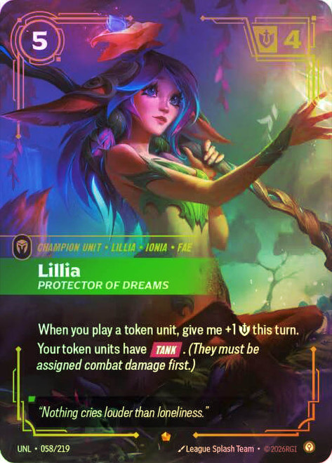 Lillia - Protector of Dreams
Unleashed
Single
Riftbound: League of Legends TCG