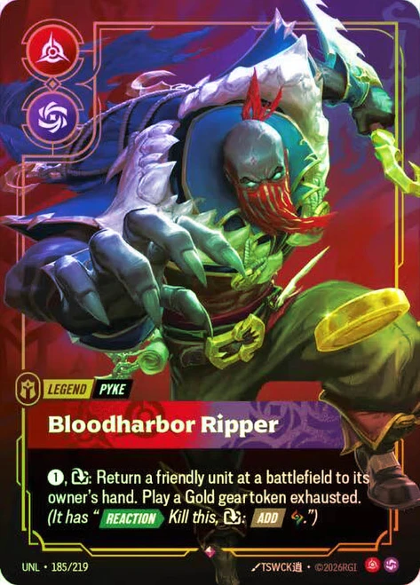 Pyke - Bloodharbor Ripper
Unleashed
Single
Riftbound: League of Legends TCG